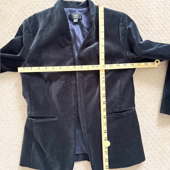 J. CREW 365 Women’s Black Velvet Cotton One Closure Satin Lined Blazer (SIZE 2) - Picture 10 of 10